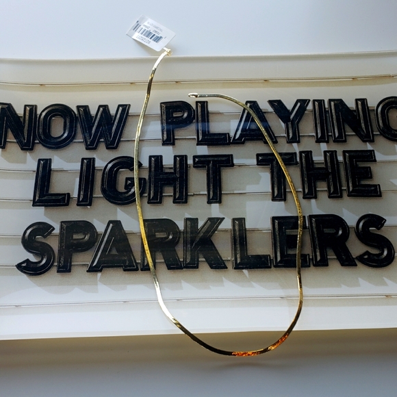 10k Italian gold herringbone necklace new - Picture 1 of 6